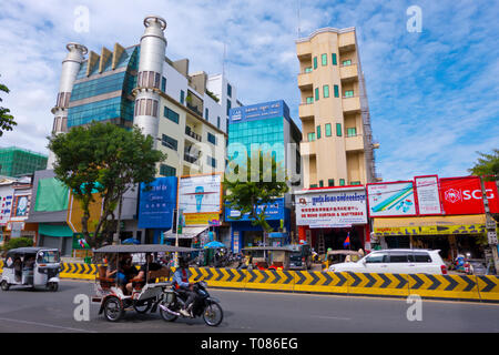 Boulevard Mao Tse Toung, Boeung Keng Kang 1 salon, Phnom Penh, Cambodge, Asie Banque D'Images