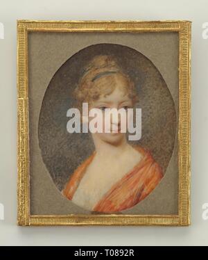 'Miniature' Portrait de l'Impératrice Elisabeth Alexeyevna''. La Russie, c.1810. Dimensions : 6,3x5,1 7,5x6,4 cm, section : cm. Musée : Etat de l'Ermitage, Saint-Pétersbourg. Auteur : artiste anonyme, début du xixe siècle. Anonyme. Banque D'Images