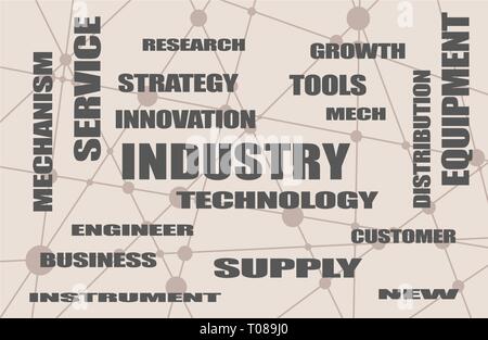 Mot industrie concept cloud Illustration de Vecteur