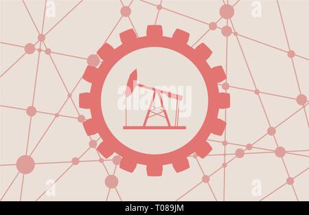 Couper la pompe à huile, icône Illustration de Vecteur