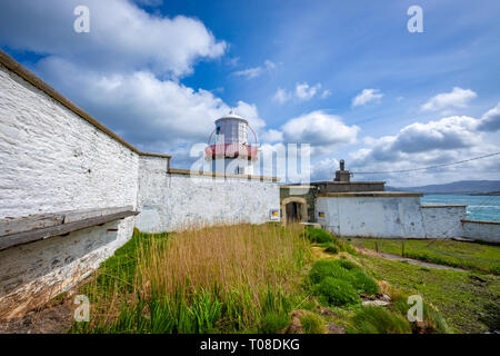 La météo à Cromwell Point Lighthouse sur Valentia Island, Co Kerry, Ireland Banque D'Images