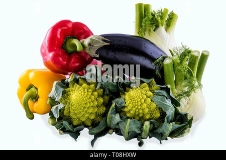 La composition avec des légumes frais Banque D'Images