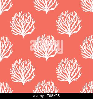 Les coraux de la mer de corail modèle homogène. Les formes abstraites. Textile, papier peint, papier d'emballage design. Illustration de Vecteur
