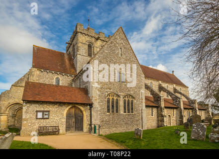 L'église de St Mary et St Blaise, Boxgrove près de Chichester, West Sussex Banque D'Images