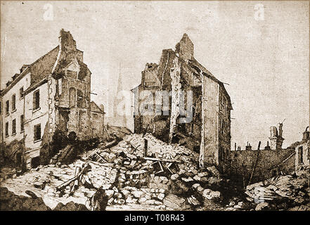 Siege de Paris - ruines à St Cloud - Bataille de Buzenval aka Mont Valrien (1870/1871) au cours de la guerre franco-prussienne Banque D'Images