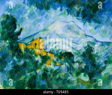 Paul Cézanne, la montagne Sainte-Victoire et le Château Noir, peinture, ch. 1904 Banque D'Images