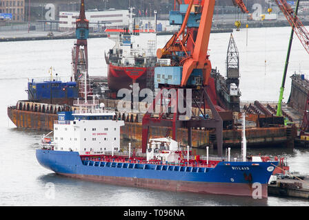 Eriksbergs Mekaniska Verkstads AB shipyard à Göteborg, Västra Götaland, en Suède. 14 mars 2008 © Wojciech Strozyk / Alamy Stock Photo Banque D'Images