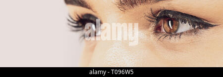 Belle macro oeil humain libre Banque D'Images