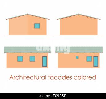 Couleur des façades architecturales Illustration de Vecteur