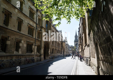 L'Exeter College sur Turl Street à Oxford, Oxfordshire, Angleterre Banque D'Images