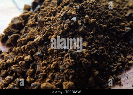 Chaga Mushroom Granules Tisanes close-up Banque D'Images