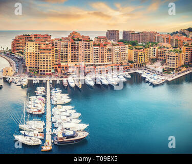 Monaco-Ville luxe port de Monaco, Cote d'Azur Banque D'Images