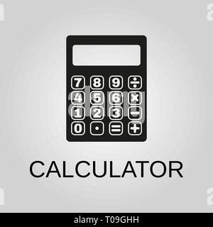 L'icône de la calculatrice. Symbole de la calculatrice. Modèle plat. Stock - Vector illustration. Illustration de Vecteur