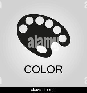 L'icône de couleur. Symbole de couleur. Modèle plat. Stock - Vector illustration. Illustration de Vecteur