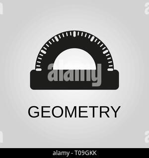 L'icône de la géométrie. Symbole de la géométrie. Modèle plat. Stock - Vector illustration. Illustration de Vecteur