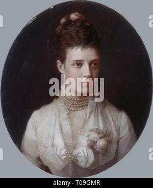 'Portrait de la grande-duchesse Maria Feodorovna'. La Russie, fin des années 1870 des années 1880. Dimensions : 62,7x54 cm. Musée : Etat de l'Ermitage, Saint-Pétersbourg. Auteur : Alexander ( Pershakov ? ). Banque D'Images