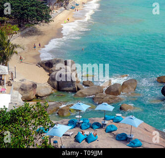 Auf Der Strand Lamai Koh Samui, Golf von Thailand, Thaïlande | Lamai Beach, sommaire, Koh Samui, Golfe de Thailande, Thaïlande Banque D'Images