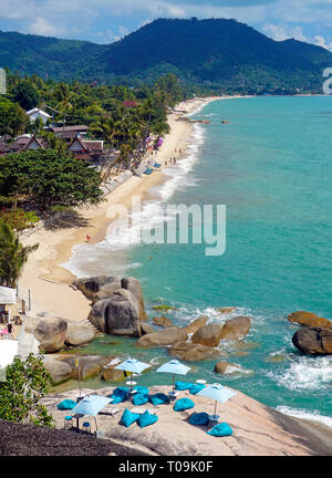 Auf Der Strand Lamai Koh Samui, Golf von Thailand, Thaïlande | Lamai Beach, sommaire, Koh Samui, Golfe de Thailande, Thaïlande Banque D'Images