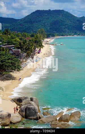 Auf Der Strand Lamai Koh Samui, Golf von Thailand, Thaïlande | Lamai Beach, sommaire, Koh Samui, Golfe de Thailande, Thaïlande Banque D'Images