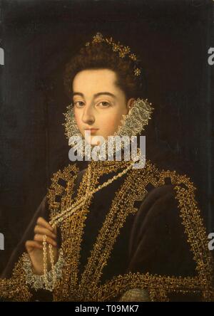 'Portrait de l'Infante Catalina Michaela d'Autriche". L'Espagne, entre 1582 et 1585. Dimensions : 70x50 cm. Musée : Etat de l'Ermitage, Saint-Pétersbourg. Auteur : Alonso Sanchez Coello. Banque D'Images