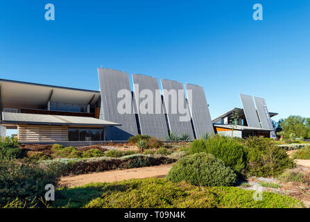 Shear Outback australien : le Temple de la renommée des Tondeurs, foin, New South Wales, Australie Banque D'Images
