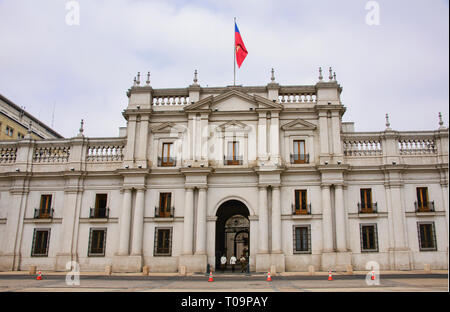 Palacio de la Moneda, le palais présidentiel, Santiago, Chili Banque D'Images