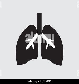 Les poumons humains stylisés sur l'icône de la ligne de l'anatomie. Illustration médicale eps 10 Illustration de Vecteur