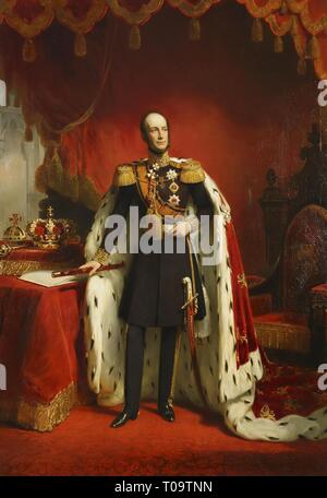 'Portrait de Guillaume II d'Orange, Roi des Pays-Bas'. Holland, 1849. Dimensions : 286x200 cm. Musée : Etat de l'Ermitage, Saint-Pétersbourg. Auteur : NICOLAAS PIENEMAN. Banque D'Images