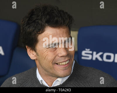 Barcelone, 17-03-2019. 2018 LaLiga/ 2019, date 28. Espanyol-Sevilla. Espanyol manager Joan Francesc Ferrer Rubi pendant le jeu Espanyol-Sevilla Banque D'Images