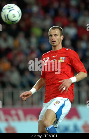 24 mars 2007 - Prague, République Tchèque - Euro 2008 GROUPE D match de qualification entre l'Allemagne et la République tchèque, 1:2, Toyota Arena de Prague, 24 mars 2007, CZE. David Rozehnal (R) de la République tchèque. Slavek Photo .Ruta (Image Crédit : © Slavek Ruta/Zuma sur le fil) Banque D'Images