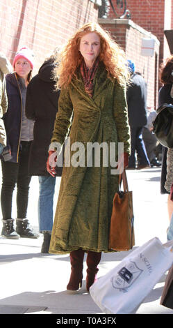 New York, USA. 18 Mar 2019. Nicole Kidman tournage sur emplacement pour HBO montrent l'annulation à New York New York, USA. 18 Mar 2019. Credit:RW/MediaPunch MediaPunch Crédit : Inc/Alamy Live News Banque D'Images