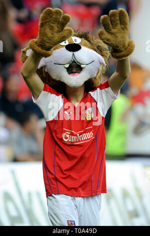Prague, République tchèque. 27 mai, 2008. Match amical contre la République tchèque, de la Lituanie, 2:0, 27 mai 2008, Prague, CZE. Mascotte de République tchèque dans le stade Eden, à Prague, le 27 mai 2008./FESP/Slavek Ruta Crédit : Slavek Ruta/ZUMA/Alamy Fil Live News Banque D'Images