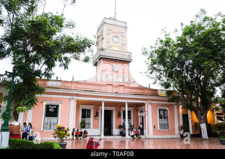 Lima, Pérou, le 17 janvier 2018 : La Bibliothèque Municipale de Barranco Manuel Beingolea est considéré par l'Institut National de la culture en tant que monument historique Banque D'Images