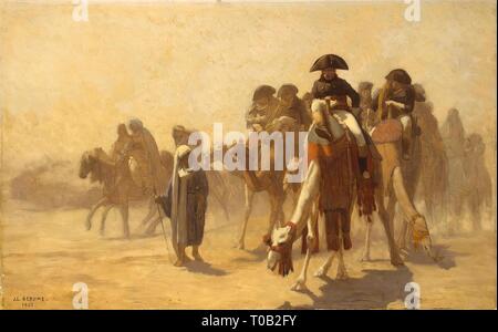 "Napoléon en Égypte". France, 1863. Dimensions : 21x33 cm. Musée : Etat de l'Ermitage, Saint-Pétersbourg. Auteur : Jean-LEON GEROME. Banque D'Images