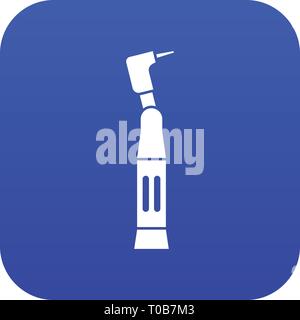 Fraise dentaire numérique icône blue Illustration de Vecteur