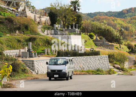 Petit monument commémoratif local à Okayama, Honshu, Japon Banque D'Images