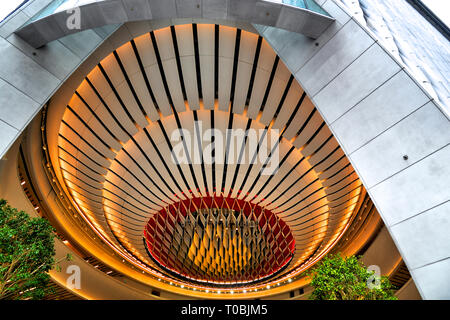 West Kowloon, Hong Kong/Chine - 01-01-2019 : Hong Kong, Chine - Architecture - Xcommuniqué Center (Opéra) Banque D'Images