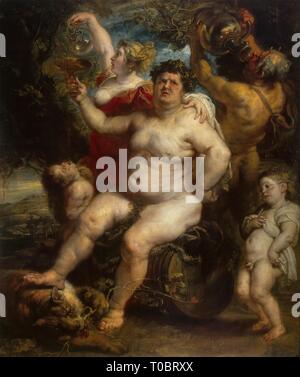 "Bacchus". Flandre orientale, entre 1638 et 1640. Dimensions : 191x161,3 cm. Musée : Etat de l'Ermitage, Saint-Pétersbourg. Auteur : Peter Paul Rubens (Pietro Pauolo). PETER PAUL RUBENS. Pieter Paul Rubens. Banque D'Images