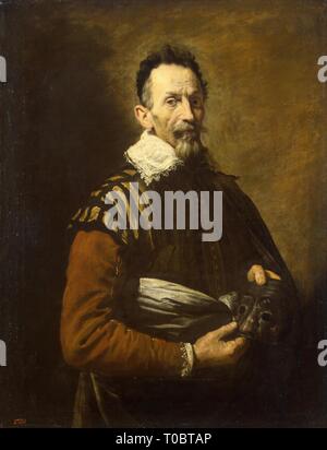 'Portrait d'un acteur". L'Italie, 1621-1622. Dimensions : 105,5x81 cm. Musée : Etat de l'Ermitage, Saint-Pétersbourg. Auteur : DOMENICO FETTI. Banque D'Images
