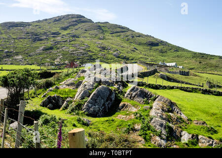 Vue paysage dans l'ouest de Kerry, péninsule de Beara en Irlande Banque D'Images