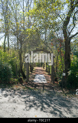 Manchester, New York/USA- 10/1/2017-Hildene le Lincoln maison familiale était la maison de Robert Todd Lincoln Président Abraham fils de Lincolns, chemin de jardin Banque D'Images