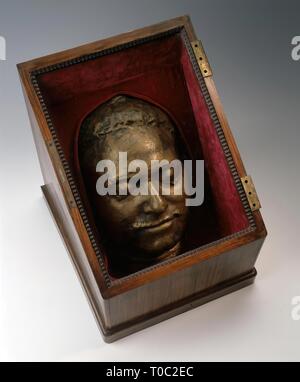 ''Death Mask de Peter I''. La Russie, premier tiers du 18e siècle. Dimensions : 26,5x37 cm. Musée : Etat de l'Ermitage, Saint-Pétersbourg. Auteur : CARLO Bartolomeo Rastrelli. Banque D'Images