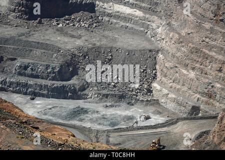 Super Pit à Kalgoorlie, Australie de l'Ouest.Vue sur le fond de la fosse Banque D'Images