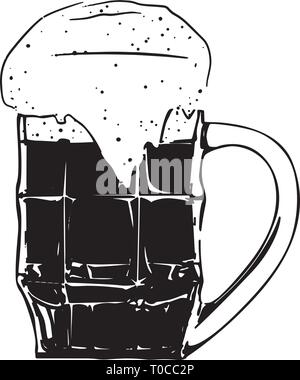 Beer Mug Brewery Cerveza bouteille de whisky cocktail Liqueur Boisson Boissons Label Boire de l'alcool liquide Ice Cube .SVG .EPS .PNG Clipart espace vectoriel Illustration de Vecteur