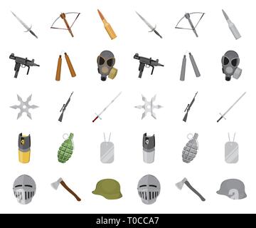 Les armes d'assaut,,,ax,lames,bataille de balles,cartouche,caricature,mono,collection,,combat,arbalète,design,défense,feu,gaz,pistolet,Grenade,remise,casque,suspension,illustration,isolé,couteau,logo,masque,moyens,metal,médiévale,militaires,,modernes,nunchuk,1,carabine,set,shuriken,signer,sniper,acier,soldat,épée,cote,tags,deux,uzi vecteur,guerre,armes,armes,vecteurs vecteur web , Illustration de Vecteur