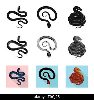 ,Amphibiens,serpent anaconda,coral,python,animal,rouge,bleu,noir,cobra,blanc,vert,tropiques,jungle,la queue,viper,forêt,Chypre,serpent,pharmacie,mammifère,royal,danger,nature,poison,médecine,le mal,mal,bouchée,peau,reptiles,set,icône,,illustration,collection,isolé,design,graphisme,élément,signe, vecteurs vecteur , Illustration de Vecteur