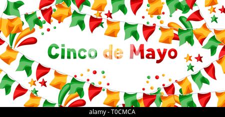 Le Cinco de Mayo mexicain carte de vœux. Illustration de Vecteur