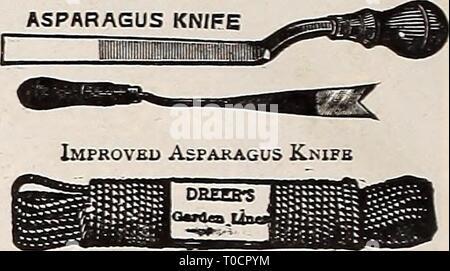 Dreer's garden book 1917 (1917) le jardin de Dreer 1917 livre dreersgardenbook1917henr Année : 1917 coupe-verre de diamants et d'élagage des gants de jardin Bordure Herbe Asperges Couteau-ramasseur. Acme, 2,00 $ ; Philadelphia,. .$200 Couteau d'asperges. Cuisine américaine, 35 cts. ; amélioration des ... 50 Ax. Meilleure qualité, lourds, 1,25 $ ; moyen, 1,15 $ ; la lumière, 1 Projet de loi 00 Crochet. Manche court, 1,25 $ ; long manche 2 00 manches. (D.) Pousser, rotin ou de cacao 85 ' ' à la verticale, le maïs et le rotin 50 et 60 sportifs prend en charge. Sur le fil, 2 anneau, douz., 60 cts. ; 100, 4 $ ; 3 anneau, douz., 75 cts. ; 100 Dibbles. Tout le fer, 40 cts. ; fer à repasser point, 50 cts. ; bra Banque D'Images