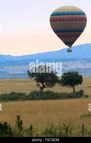 Voyage à travers le ciel au-dessus de la savane. Le Masai Mara, Kenya Banque D'Images