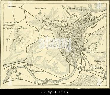 La terre et ses habitants de la terre et de ses habitants .. earthitsinhabita386recl Année : 1883 communes. 407 s'élève une colonne entourée par les Trois Grâces, remplace l'ancienne jyerroii wLich, le symbole de la libertés communales de la ville, détruit en l'an 1468- astrous. L'ancien palais du prince évêques est maintenant occupé par les cours de justice et les autorités provinciales. Ce grand édifice se dresse sur la Place St. Lambei^t, ainsi nommé d'après une somptueuse cathédrale, à laquelle chaque Liégeois était lié à un congé mais Avhich}^ legac a été démoli pendant la Révolution française. L Banque D'Images